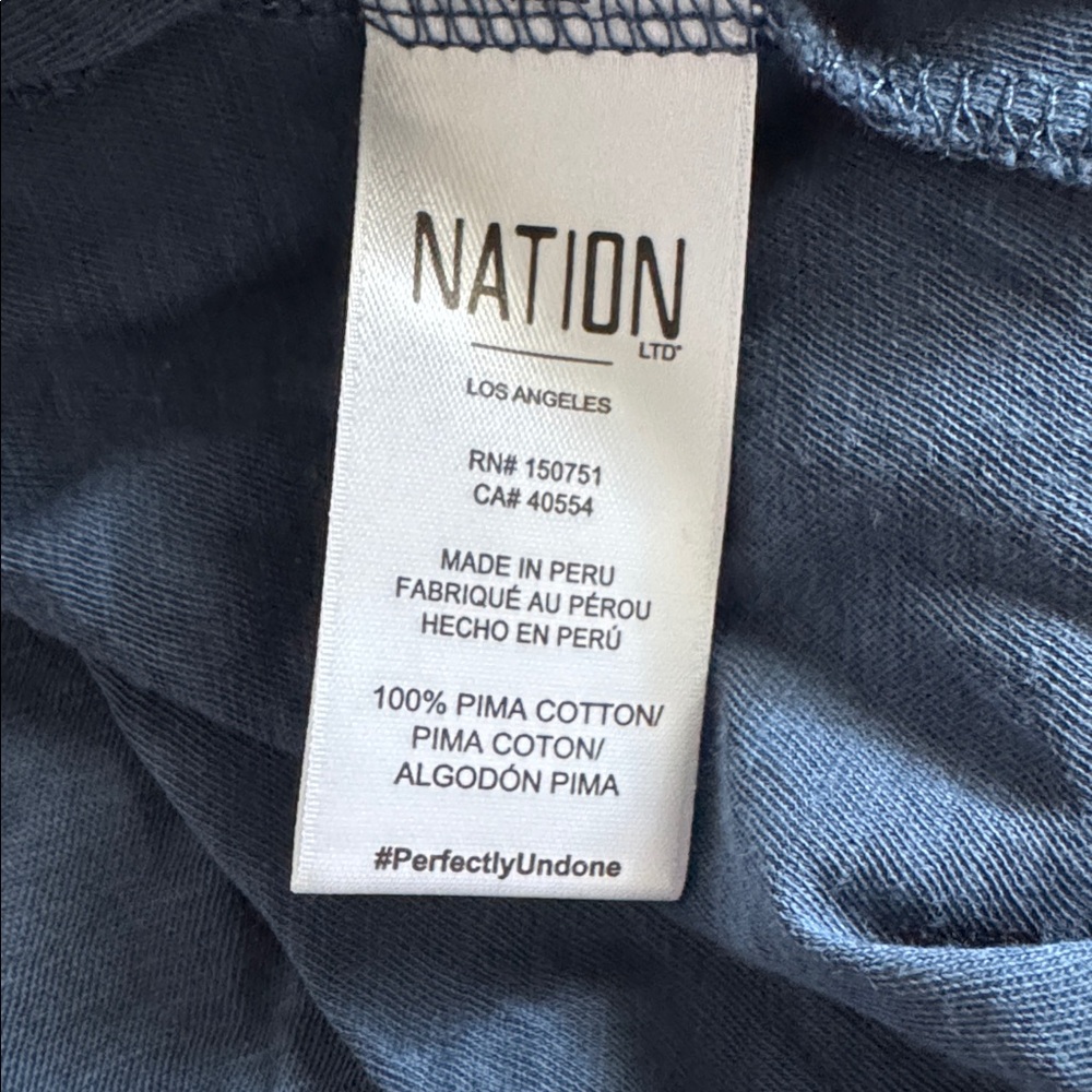 Nation Navy Ruffle Sleeve Women's Top - Picture 4 of 4